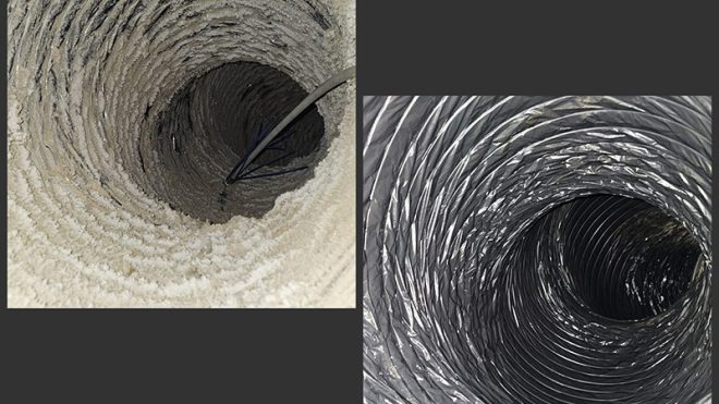 Indoor air threats - Air Duct Before and After